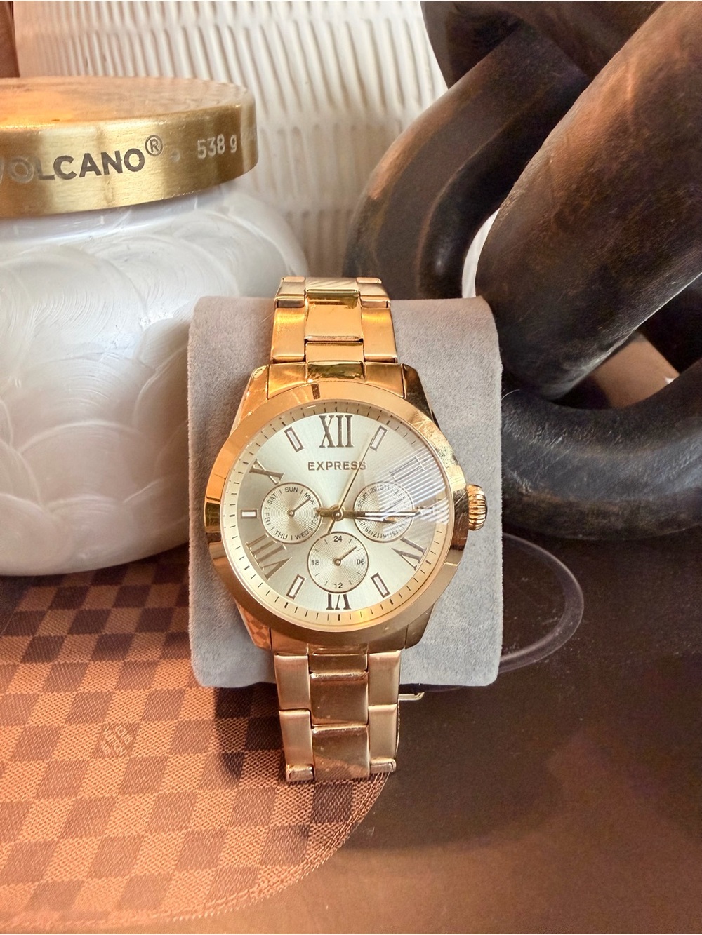 Express Gold Stainless Steel Chronograph Watch